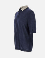 Polo in misto lino M76POLM01 MAG0M0591101 ELEVENTY 