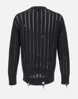 Maglia girocollo destroyed S6LAMAKN030 110 LANEUS 