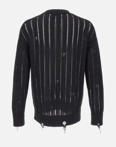 Maglia girocollo destroyed S6LAMAKN030 110 LANEUS 