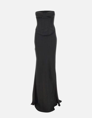 "Satin Corset Maxi Dress" 114330 100 ROTATE BIRGER CHRISTENSEN 