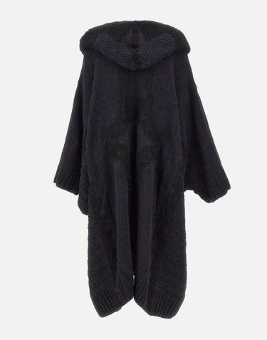 Cappotto in maglia W07040280 33BLACK MAURIZIO MYKONOS 