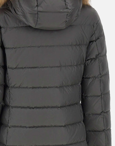 Piumino lungo con pelliccia "Kristin" 25WBLDK03103 006047978GG BLAUER 