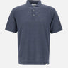 Polo in lino DK87124 BLU DIKTAT 