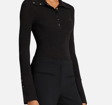 Polo "Classic Rib" 325MPO051FI0001 BLACK COURREGES 