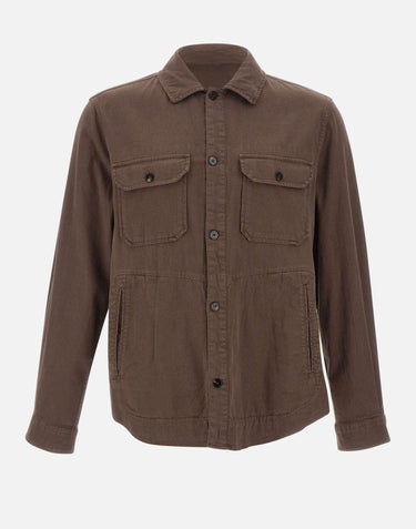 Camicia Safari in misto cotone e lino CFWOOS2036 MRUT528810026 WOOLRICH 