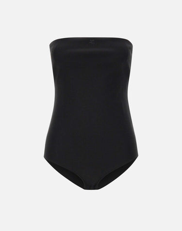 "Bustier Lingerie Jersey Bodysuit" 425JBD161JS0256 BLACK COURREGES 