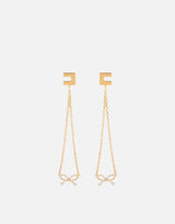 Orecchini  pendenti in ottone finitura oro con logo  C e fiocco OR42A51E2 U95 ELISABETTA FRANCHI 