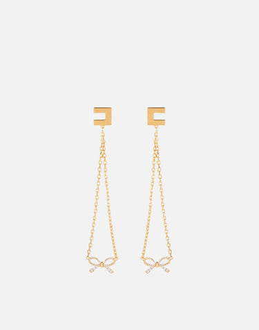 Orecchini  pendenti in ottone finitura oro con logo  C e fiocco OR42A51E2 U95 ELISABETTA FRANCHI 