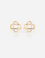 "Pearl Drop Logo Earrings" APF25JW093 01 CASABLANCA 