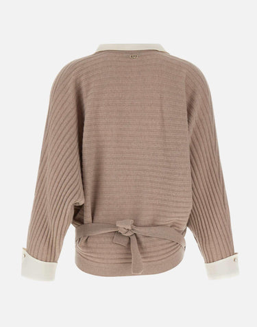 Maglia aperta in lana e cashmere CF5316MS019 C3763 LIU-JO 