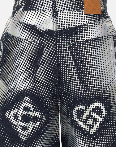 Shorts "Pearlescent monogram denim" MSS26TR425 01 CASABLANCA 