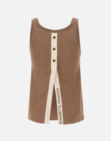 Top in maglia con bande in viscosa lucida TK72S61E2 727 ELISABETTA FRANCHI 