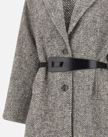 Cappotto in cotone, lana e alpaca CF5394TS74A M9849 LIU-JO 