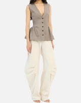 Pantaloni in lino con pieghe 115506 2059 ROTATE BIRGER CHRISTENSEN 