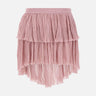 Gonna asimmetrica in georgette plissé con balza 2G295A N0114 BLUMARINE 
