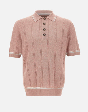 Polo in misto cotone e lino M76MAGM42 MAG0M018991301 ELEVENTY 
