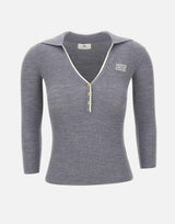 Polo in lana a costine MK17B66E2 G41 ELISABETTA FRANCHI 