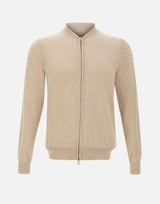 Cardigan in cotone full zip DK17012 SABBIA DIKTAT 