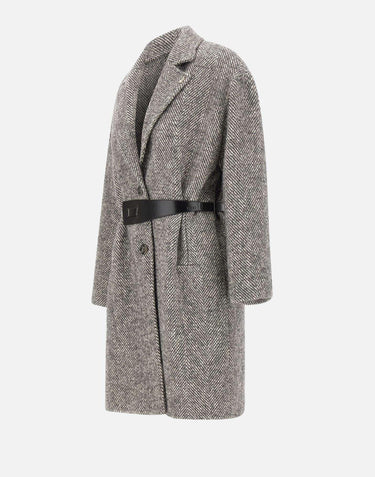 Cappotto in cotone, lana e alpaca CF5394TS74A M9849 LIU-JO 