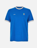 T-shirt in cotone elasticizzato con bandiera 50562134 430 BOSS 