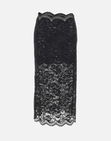 "Midi skirt in stretch lace" 24AJJU598PA0170 P001 RABANNE 