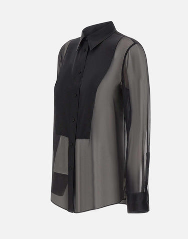 "Sheer Silk tuxedo shirt" 32126 1433 FILIPPA K 