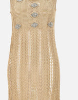 "Long sleveless dress in crochet lurex" 25AMRO140ML0317 P717 RABANNE 