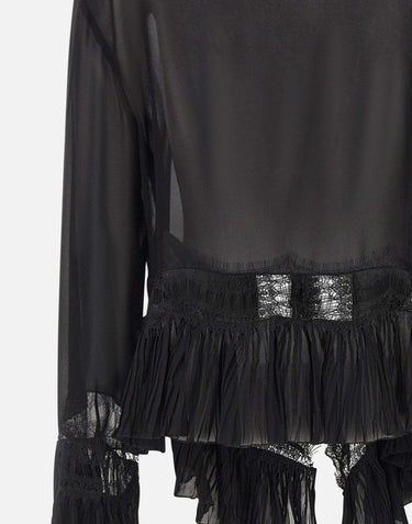Blusa in georgette con pizzo 2C444A N0990 BLUMARINE 