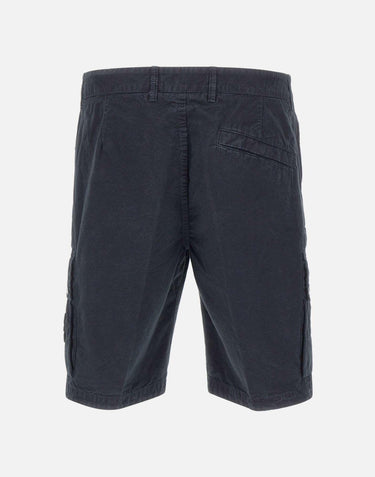 Shorts in tela di cotone biologico spazzolato effetto "old" L100019S00WA V0120 STONE ISLAND 