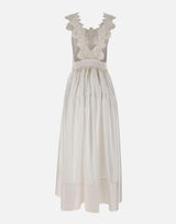 Abito in cotone con schiena scoperta W06050581 WHITE MAURIZIO MYKONOS 