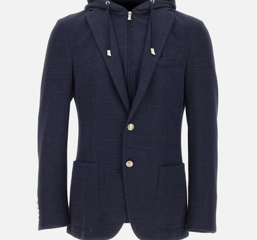 Giacca in misto cotone con pettorina M75GIAK06 TES0M02211 ELEVENTY 