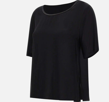 Blusa con profilo in raso SP1OR011 0001 KAOS 