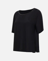 Blusa con profilo in raso SP1OR011 0001 KAOS 