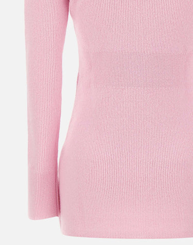 Cardigan in lana con piume 2M643A N0124 BLUMARINE 