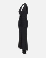 Abito lungo in jersey lucido con rosa 4A467A N0990 BLUMARINE 