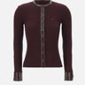 "Vinil and Knit Cardigan" 326MGI056FI0001 BURGUNDY COURREGES 