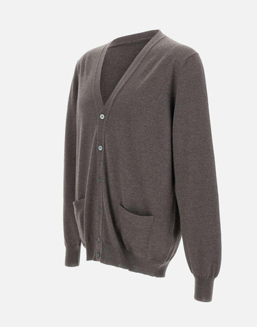 Cardigan in lana merinos extrafine 14201 58150046 GRAN SASSO 
