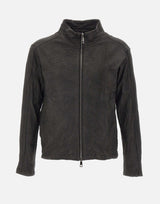 Giacca in pelle GU26F26099VBRUSH NERO GIORGIO BRATO 