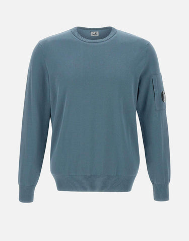 "Cotton Crepe Crewneck Lens Knit" 18CMKN086A 006323O872 C.P. COMPANY 