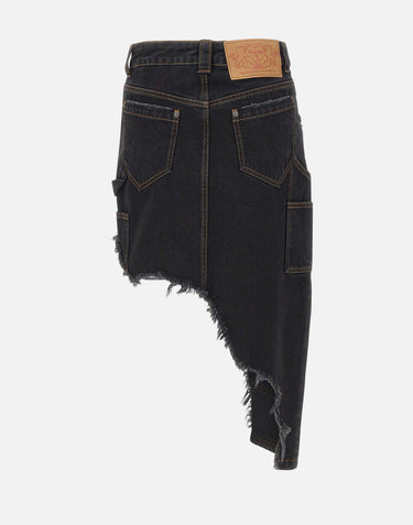 Gonna in denim VAQ10S002 BLACK VAQUERA 
