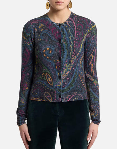 Cardigan in lana e cashmere WRKP0009 AV714X0887 ETRO 