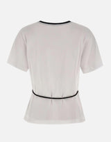 T-shirt ricamata con cintura SP1DK004 1019 KAOS 