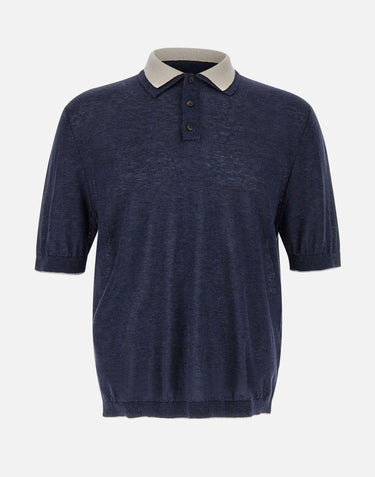 Polo in misto lino M76POLM01 MAG0M0591101 ELEVENTY 