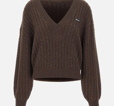 Maglia a trecce con scollo a V 116434 2037 ROTATE BIRGER CHRISTENSEN 