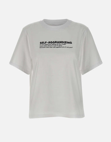 " Aggrandizing Slogan tee" 1225JTS006578A WHITE VICTORIA BECKHAM 