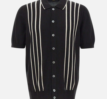 Camicia in maglia con intarsio a righe 59135 18066099 GRAN SASSO 