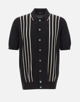 Camicia in maglia con intarsio a righe 59135 18066099 GRAN SASSO 