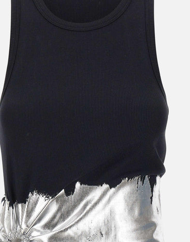 Top con anello e arricciatura 26PJTE015C00530 M004 RABANNE 