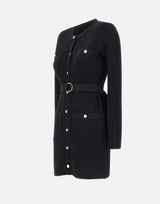 Abito in maglia con spalline imbottite MF5371MS99E 22222 LIU-JO 