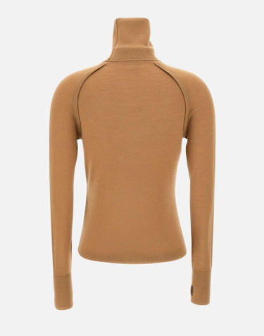 "Fine Merino Sweater" 1325KTP006541A CAMEL VICTORIA BECKHAM 